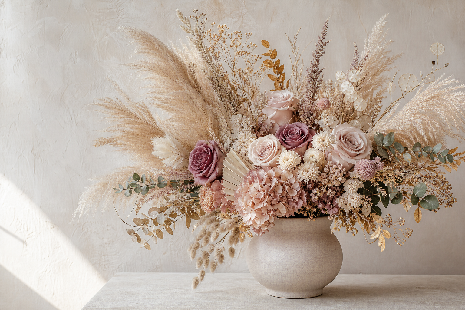 Arreglo elegante de flores preservadas